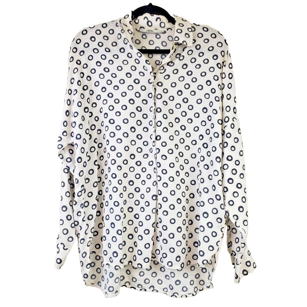 Italy 0039 Top Womens Oversized XS Art To Wear Lagenlook Boho Minimalist Cotton